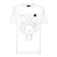Plein Sport - T-Shirt Tiger - Größe L - weiß Plein Sport - T-Shirt Tiger - Größe L - weiß
