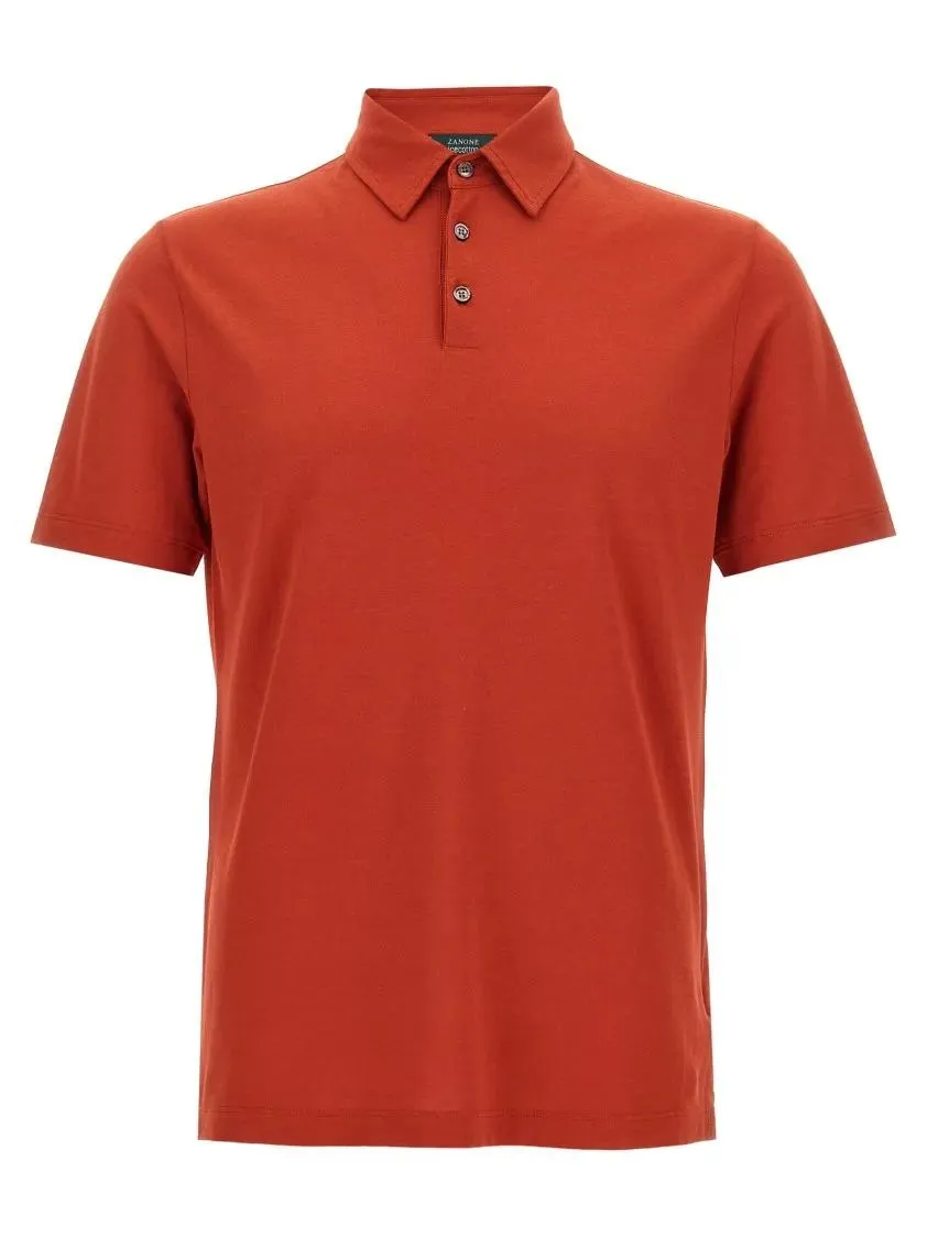Zanone - Ice Cotton%27 Polo Shirt - Größe 50 - orange Zanone - Ice Cotton%27 Polo Shirt - Größe 50 - orange