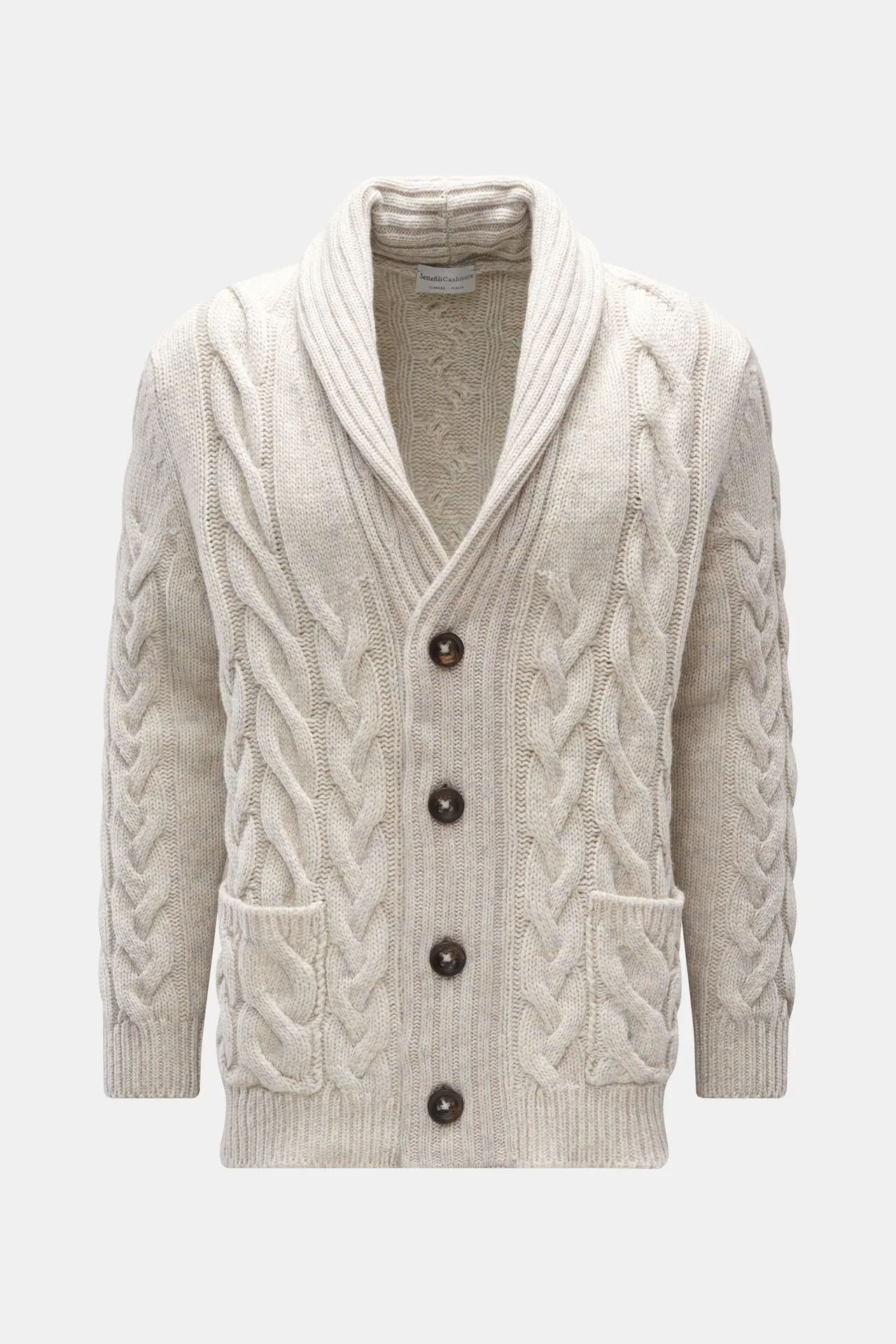 Settefili Cashmere - Herren - Cardigan hellgrau Settefili Cashmere - Herren - Cardigan hellgrau