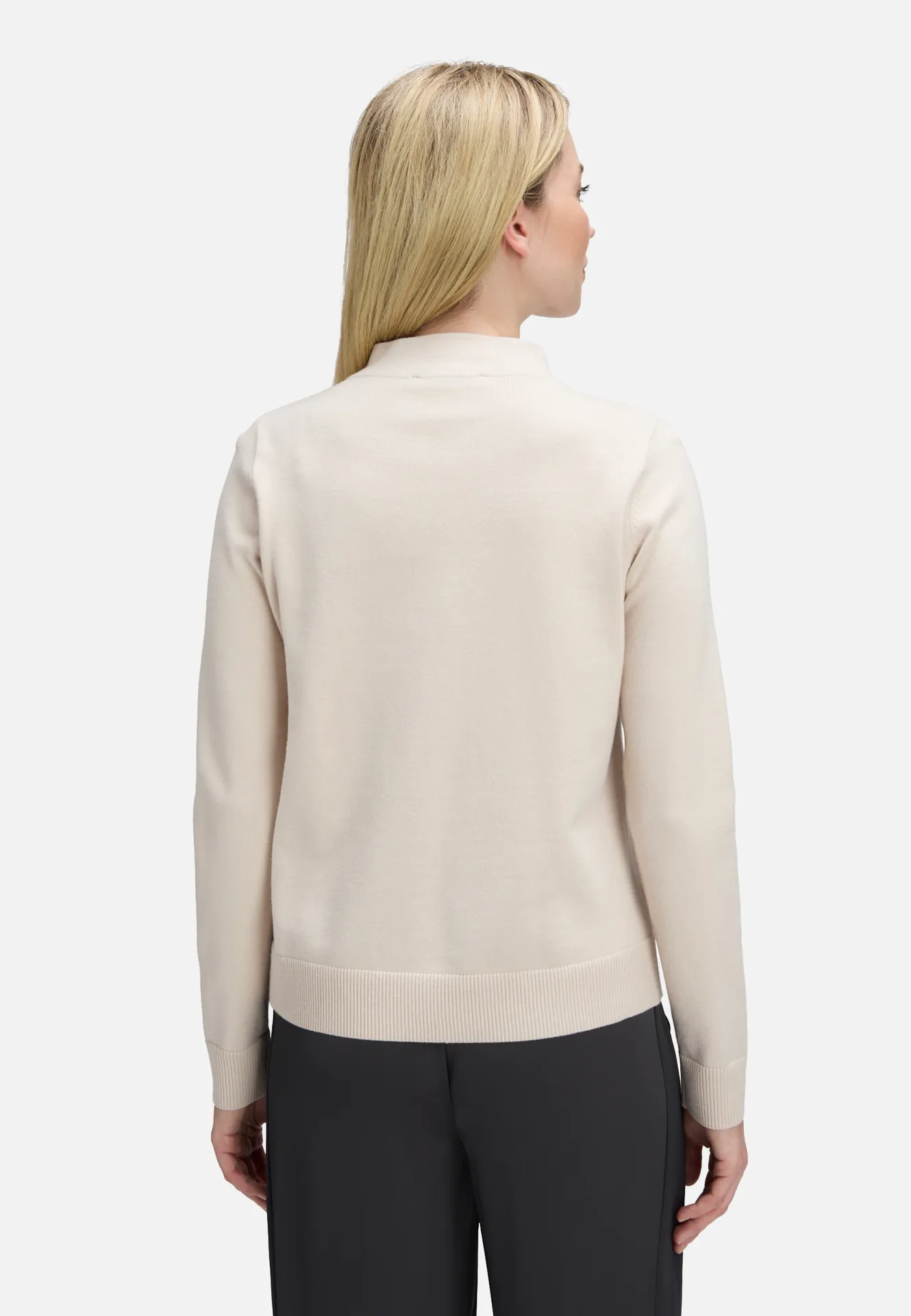 Basic-Strickpullover mit Stehkragen Basic-Strickpullover mit Stehkragen