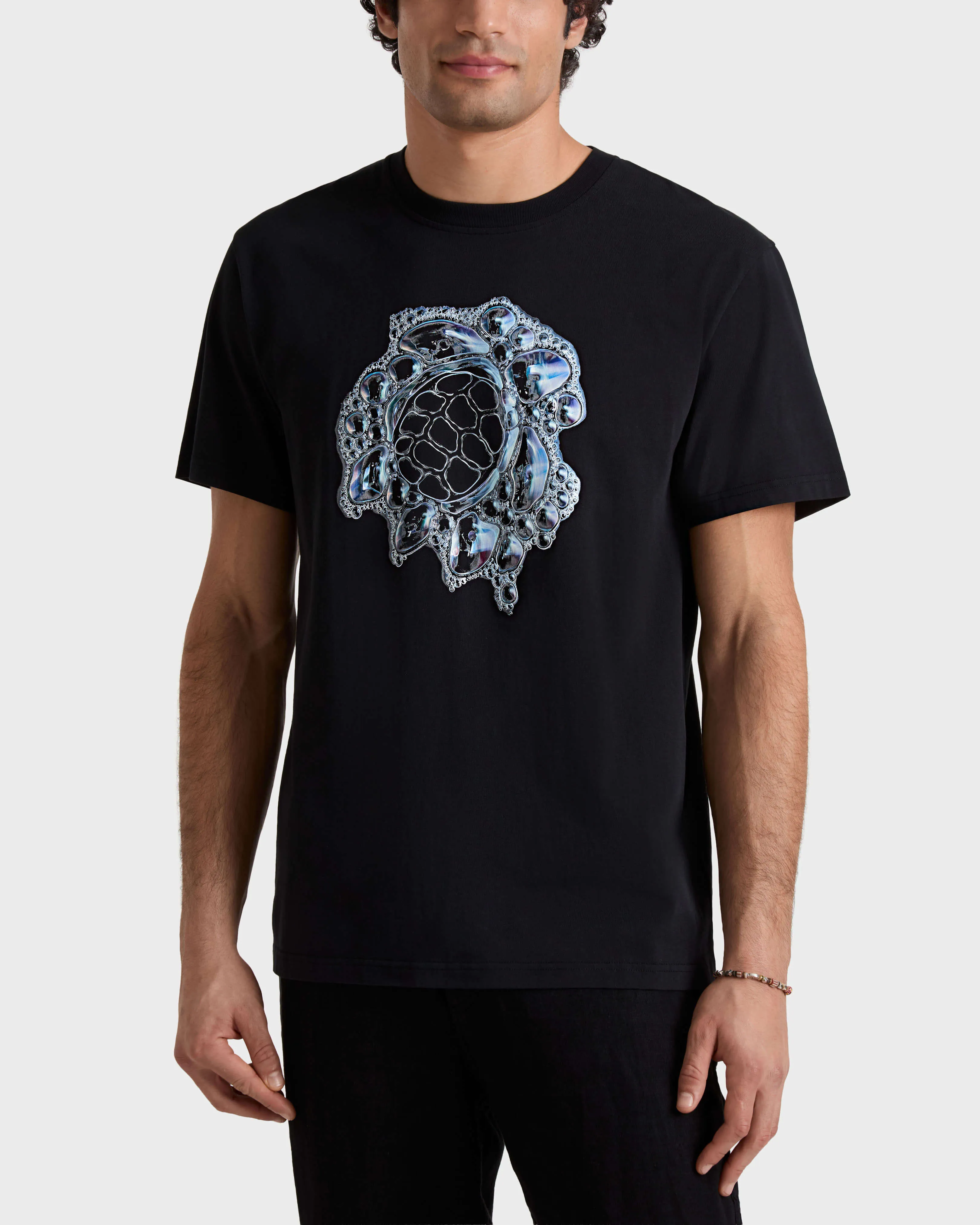 Vilebrequin - Bubble Turtle 3d Oversized-t-shirt Aus Bio-baumwolle Für Herren - T-shirt - Tareck - Schwarz - Größe M – Bild 3