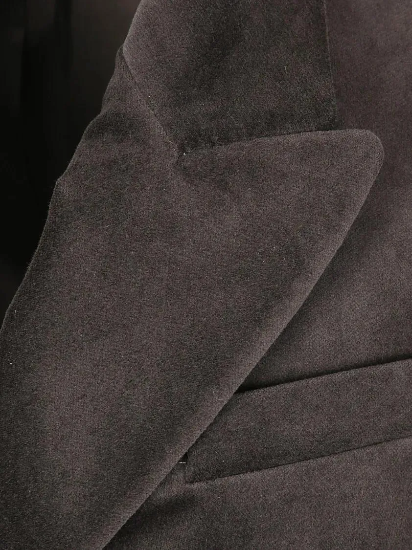 P.A.R.O.S.H. - Double-Breasted Tailored Blazer With Gold Buttons - Größe XS - braun – Bild 2