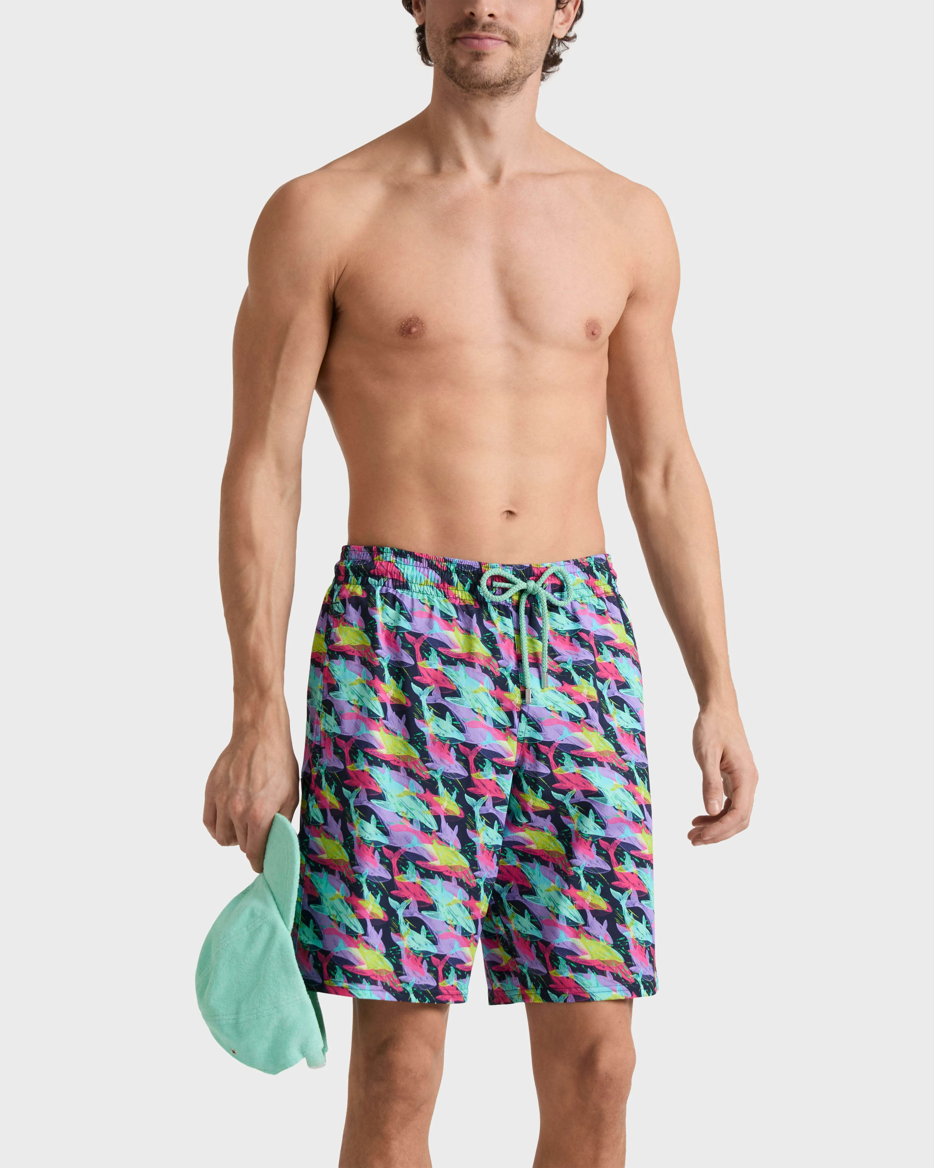 Vilebrequin - Lange Whales Offset Stretch-badeshorts Für Herren - Bademode - Okorise - Blau - Größe L – Bild 3