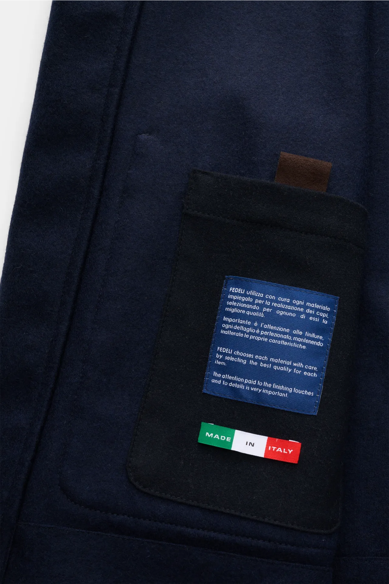 Fedeli - Herren - Cashmere Flanell-Jacke 'Oxford' navy – Bild 5
