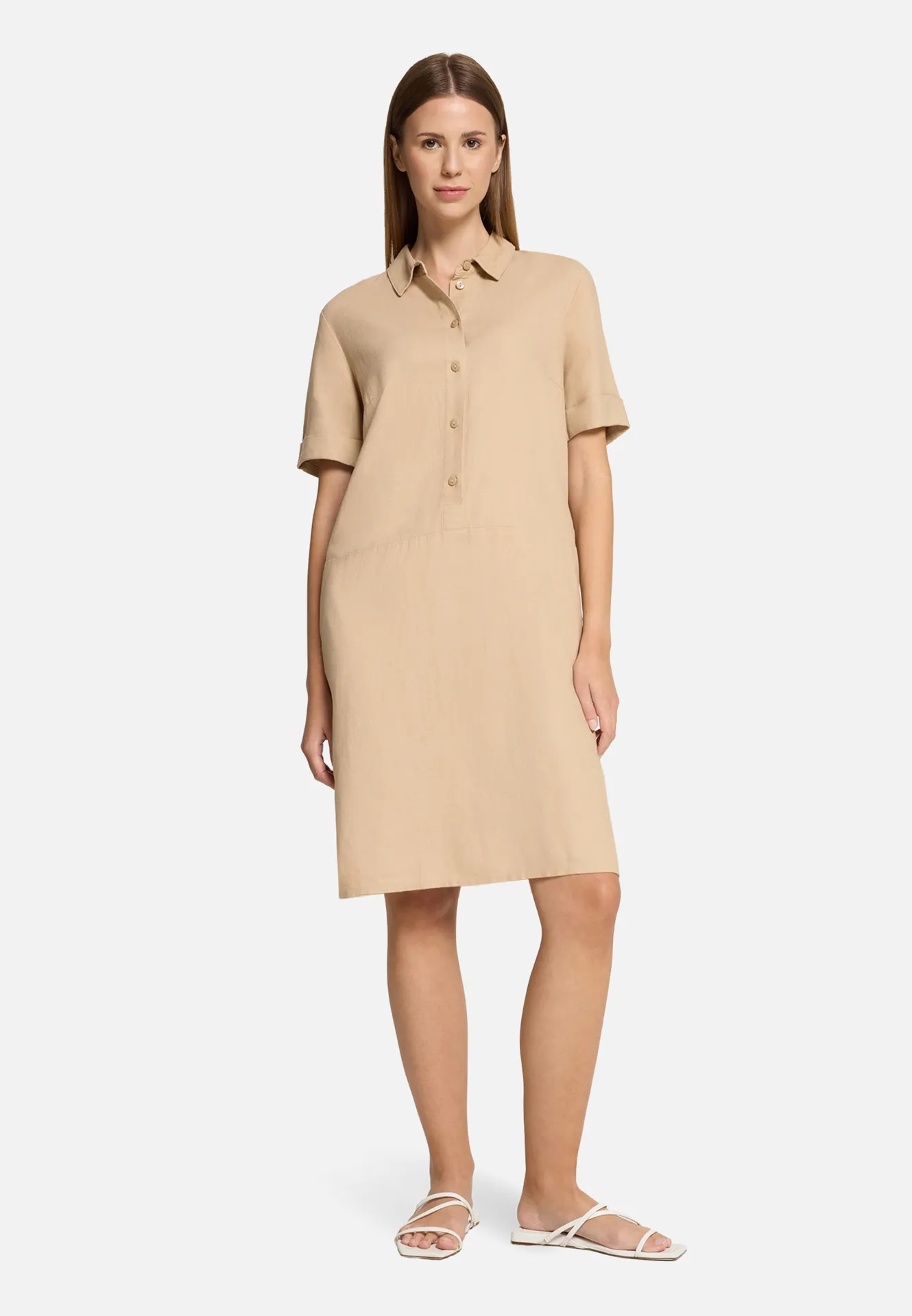Leinenkleid mit Knopfleiste – Bild 2