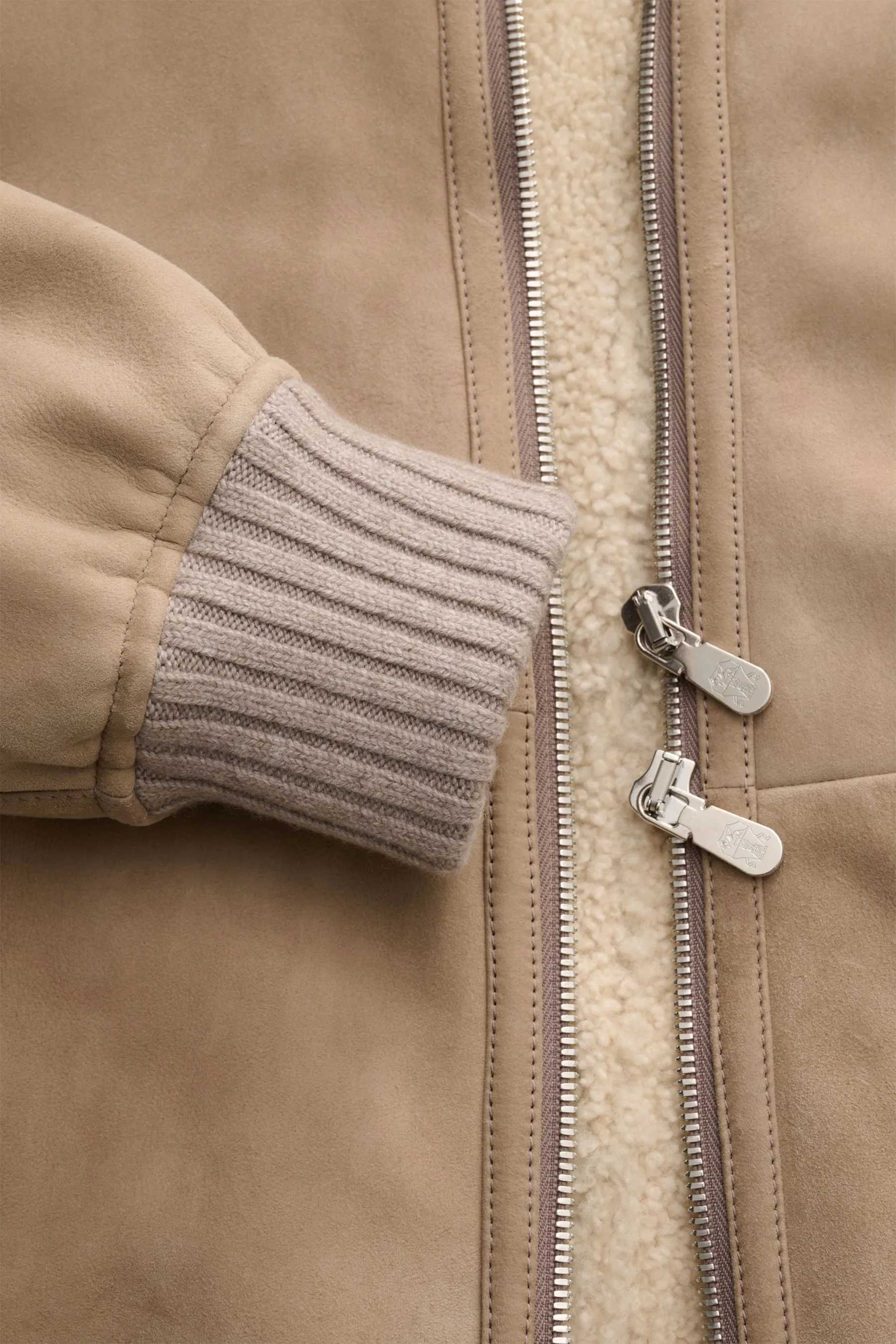 Brunello Cucinelli - Herren - Lammfell-Blouson beige – Bild 4