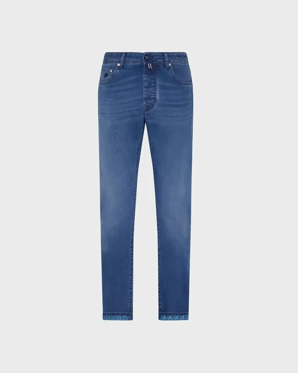 Vilebrequin - Turtles Net Denimhose Im 5-taschen-design Für Herren - Jeanshose - Gbetta18 - Blau - Größe 32 Vilebrequin - Turtles Net Denimhose Im 5-taschen-design Für Herren - Jeanshose - Gbetta18 - Blau - Größe 32