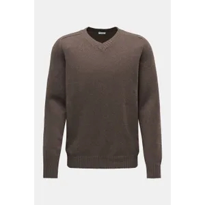 von Braun - Herren - Cashmere V-Neck Pullover graubraun von Braun - Herren - Cashmere V-Neck Pullover graubraun