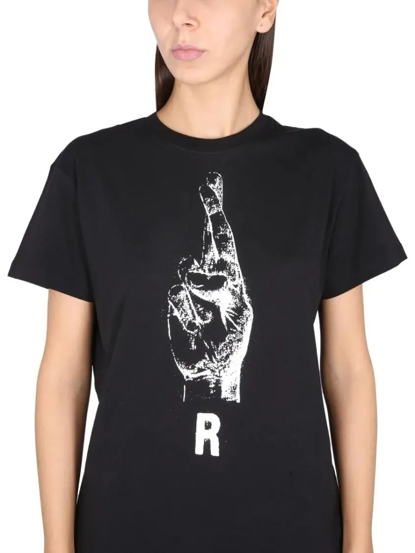 Raf Simons - Relaxed Fit Crewneck T-Shirt - Größe S - schwarz – Bild 2