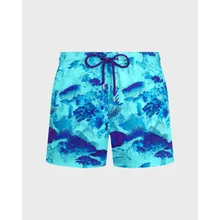 Vilebrequin - Kurze Coral Reef Stretch-badeshorts Für Herren - Bademode - Monrise - Blau - Größe 5XL Vilebrequin - Kurze Coral Reef Stretch-badeshorts Für Herren - Bademode - Monrise - Blau - Größe 5XL