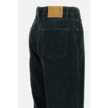 Haikure - Wide-Leg Ribbed Cotton Jeans With Leather Logo Tag - Größe 25 - schwarz