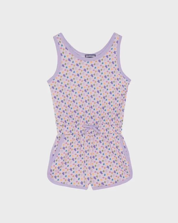 Vilebrequin - Micro Ronde Des Tortues Playsuit Aus Bio-baumwolle Für Mädchen - Com - Girafa - Violett - Größe 4 Vilebrequin - Micro Ronde Des Tortues Playsuit Aus Bio-baumwolle Für Mädchen - Com - Girafa - Violett - Größe 4