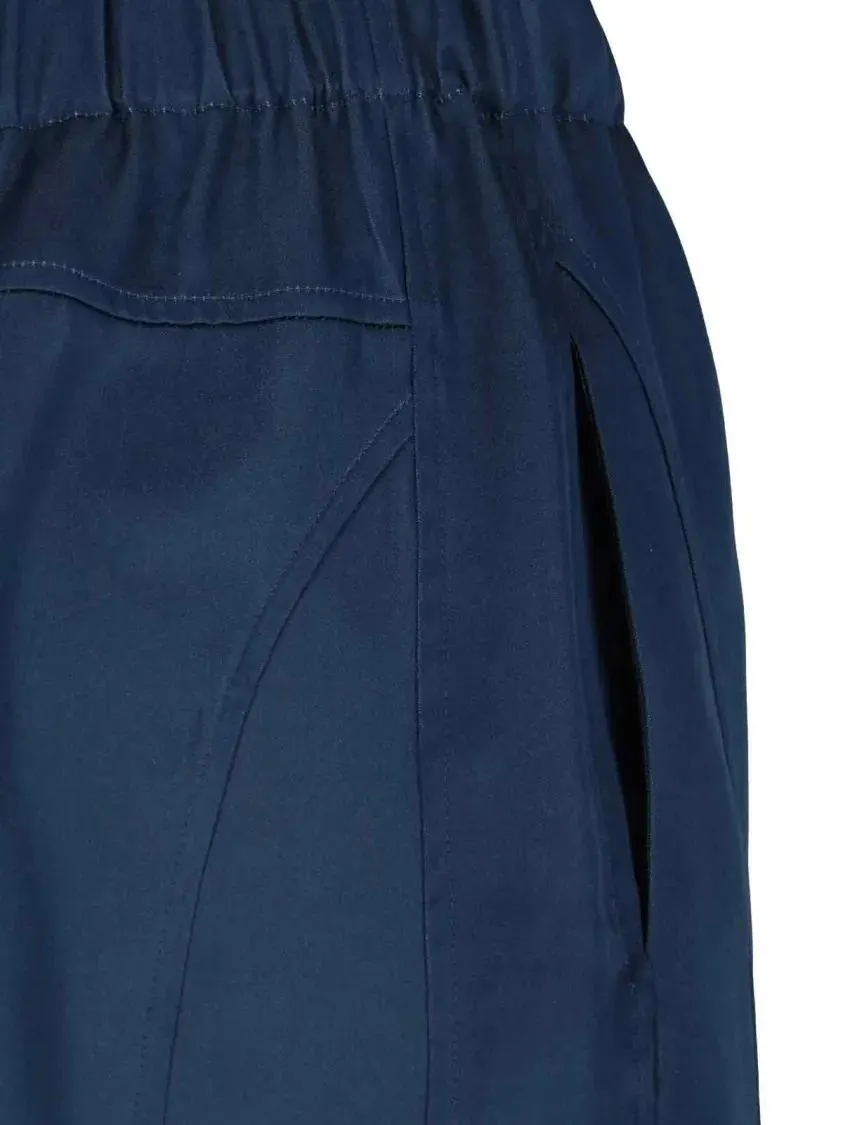 Sa Su Phi - High-Waisted Silk Blend Athletic Pants With Drawst - Größe 42 - blau – Bild 3