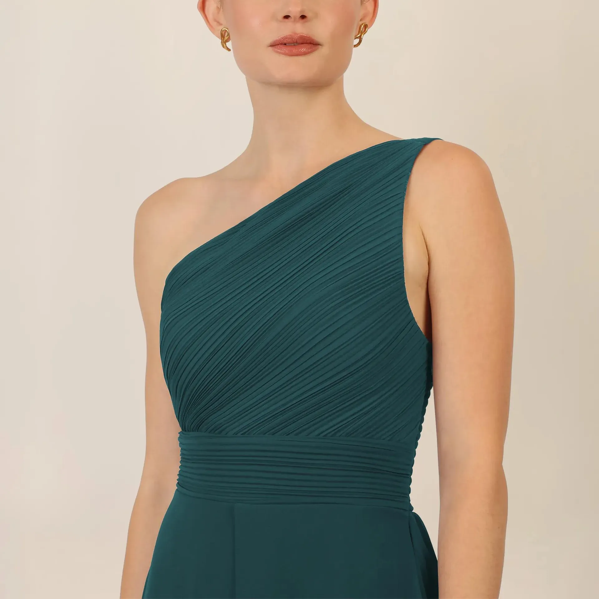 Apart - One-Shoulder Abendkleid - Größe 36 - grün – Bild 3