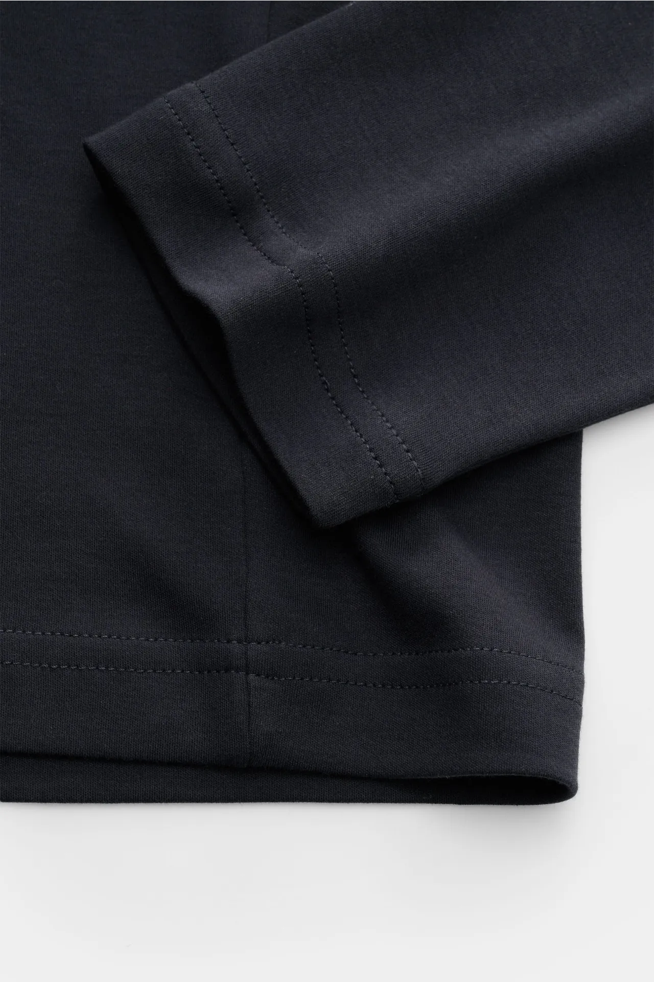 Stefan Brandt - Herren - Rundhals-Longsleeve 'Sea Island Eli' dark navy – Bild 3