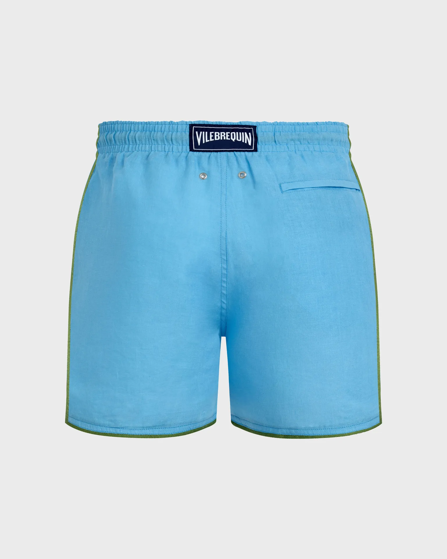 Vilebrequin - Solid Badeshorts Aus Leinen Für Herren - Bademode - Mallorca - Blau - Größe M – Bild 2