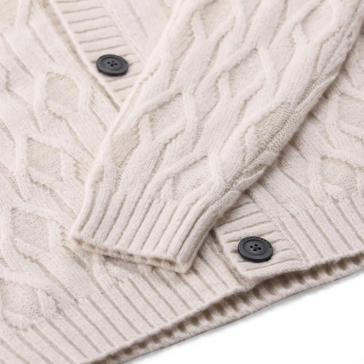 Iris von Arnim - Cardigan mit Kaschmir & Seide - Größe M - beige – Bild 2