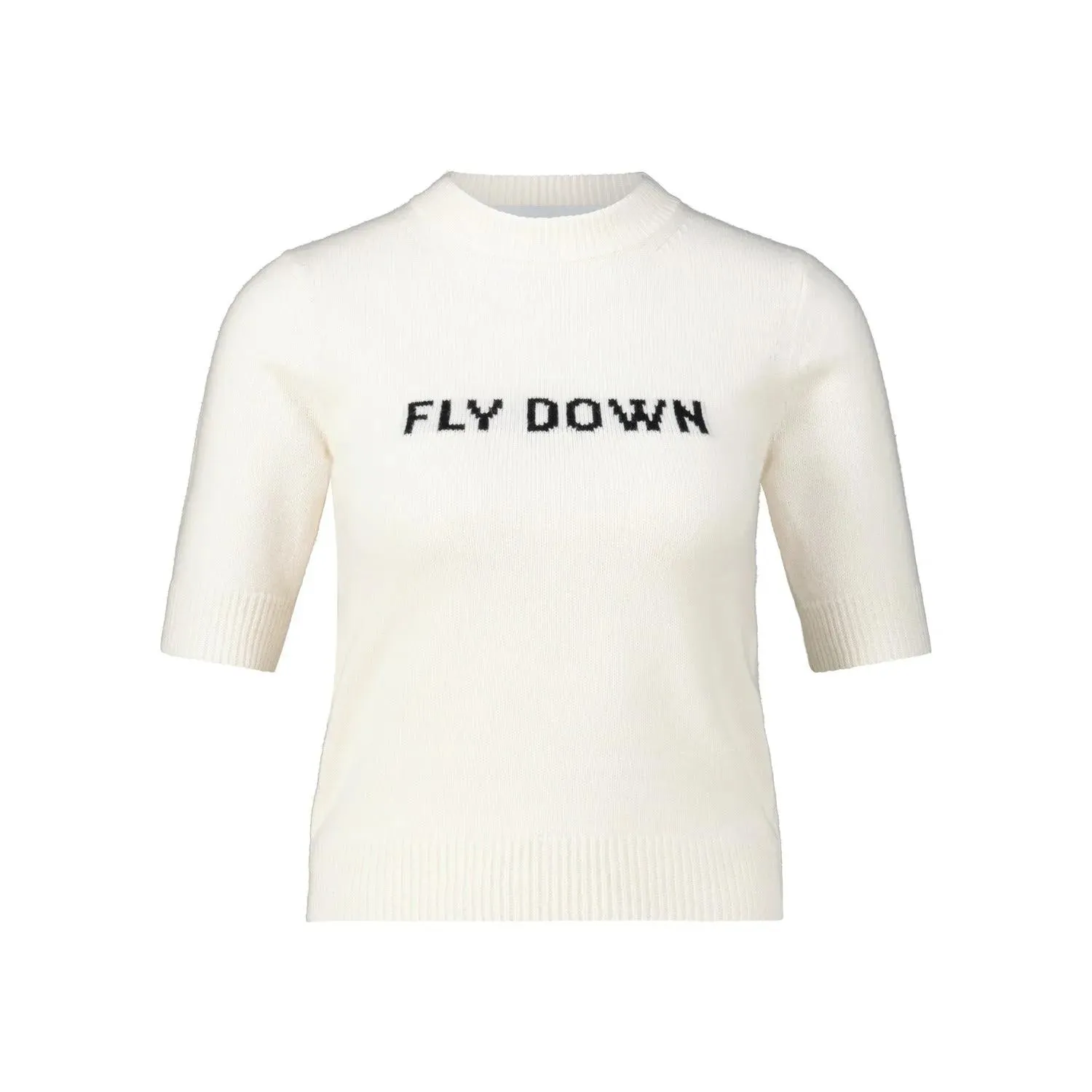 Sportmax - Kaschmir-Pullover Unisono mit Jacquard-Schriftzug - Größe S - creme Sportmax - Kaschmir-Pullover Unisono mit Jacquard-Schriftzug - Größe S - creme