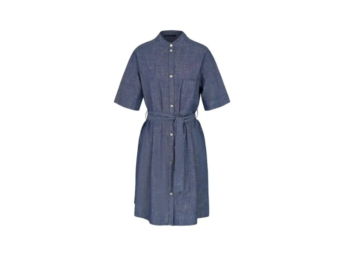 Armani Exchange - Denim Shirt Dress With Mandarin Collar - Größe 6 - blau Armani Exchange - Denim Shirt Dress With Mandarin Collar - Größe 6 - blau
