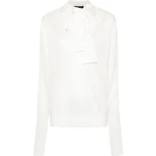 Fabiana Filippi - Relaxed Fit Knitwear With Deep V-Neck - Größe 44 - weiß Fabiana Filippi - Relaxed Fit Knitwear With Deep V-Neck - Größe 44 - weiß