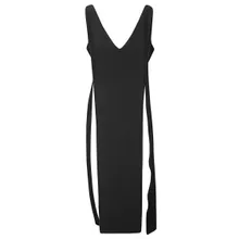 STEFANO MORTARI - Fitted Midi Dress With V-Neck - Größe 42 - schwarz STEFANO MORTARI - Fitted Midi Dress With V-Neck - Größe 42 - schwarz