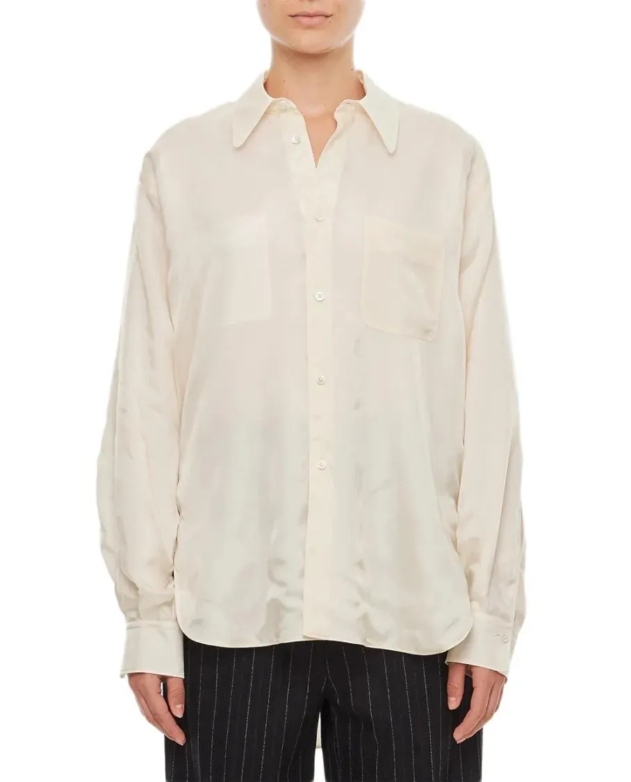 Quira - Reversible Button-Up Shirt - Größe 40 - weiß Quira - Reversible Button-Up Shirt - Größe 40 - weiß