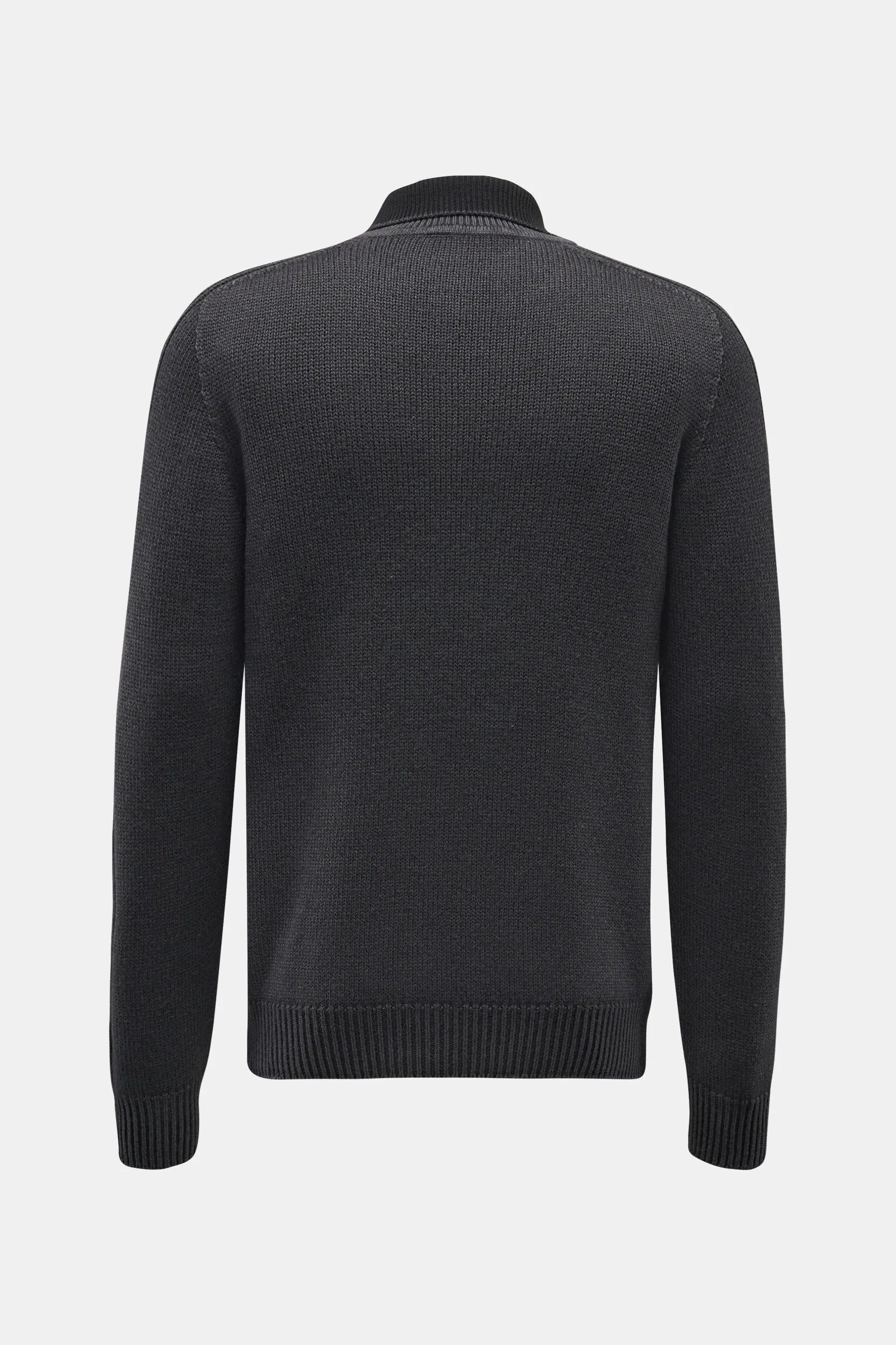 04651/ A trip in a bag - Herren - Pullover 'Foggy Mock' dunkelgrau – Bild 3