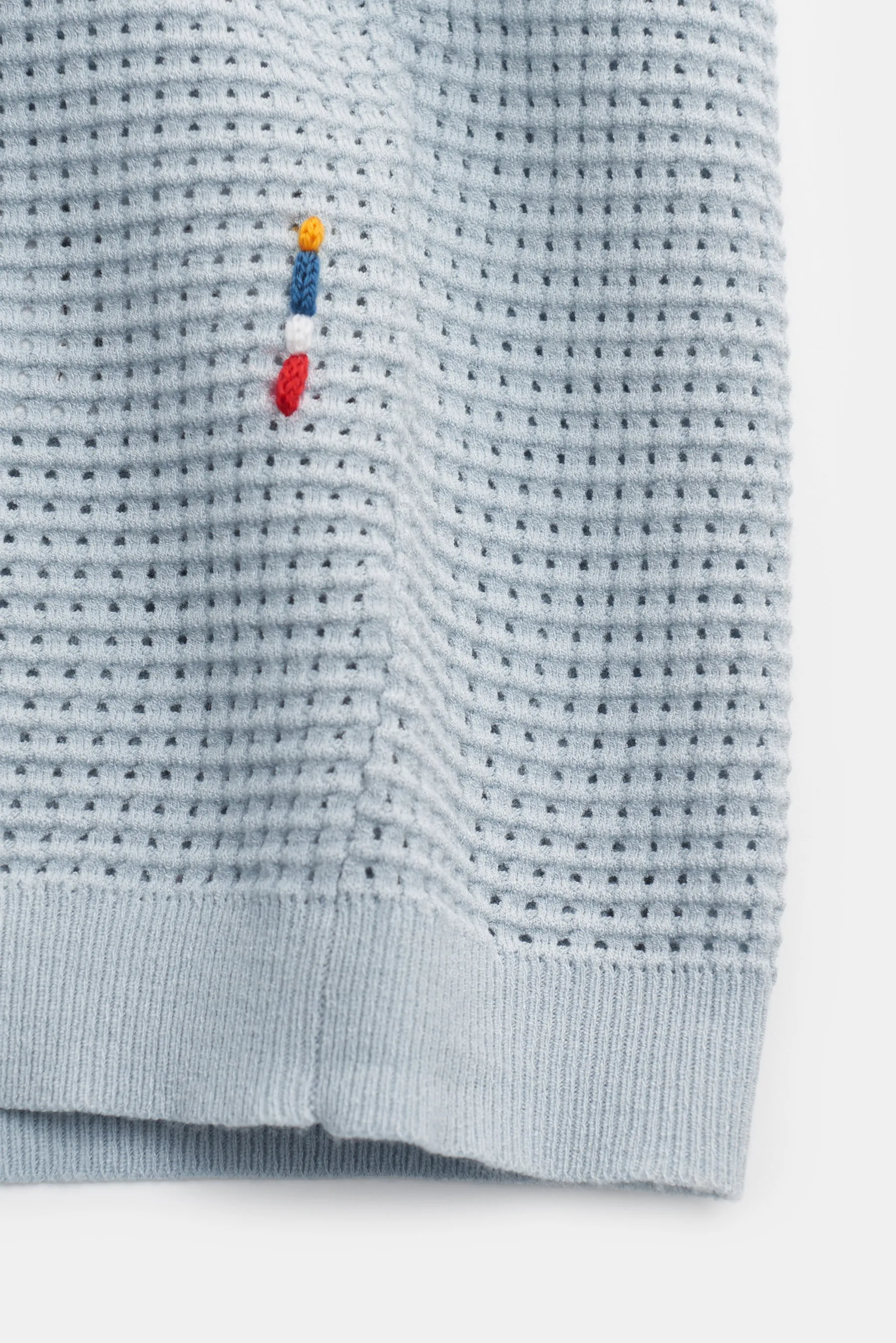 Orlebar Brown - Herren - Kurzarm-Strickpolo 'Roddy' hellblau – Bild 3