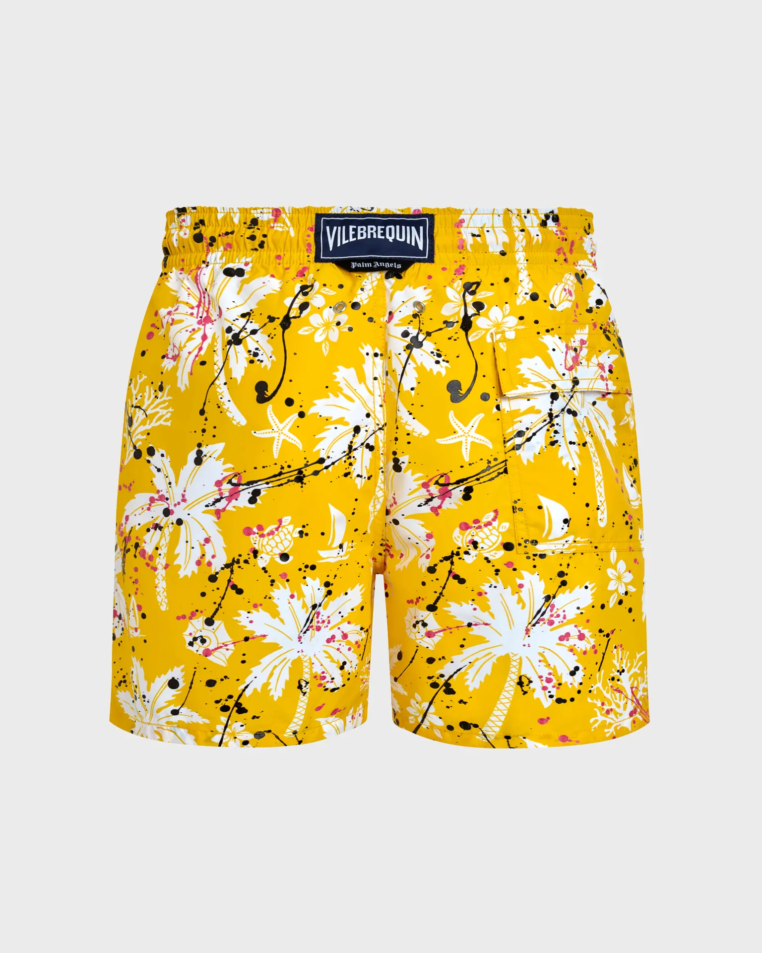 Vilebrequin - Men Swim Shorts Hawai Splash - Vbq X Palm Angels - Bademode - Moorea - Gelb - Größe M – Bild 2
