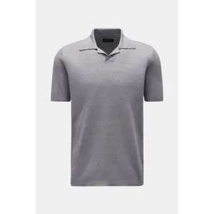 Roberto Collina - Herren - Leinen Kurzarm-Strickpolo grau Roberto Collina - Herren - Leinen Kurzarm-Strickpolo grau