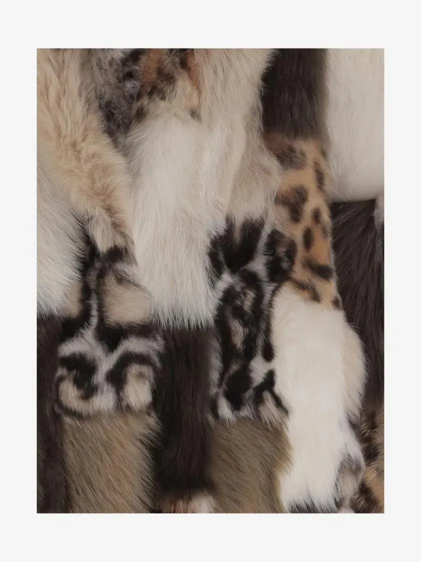 Blancha - Color-Block Shearling Jacket With Long Sleeves - Größe 42 - bunt – Bild 2