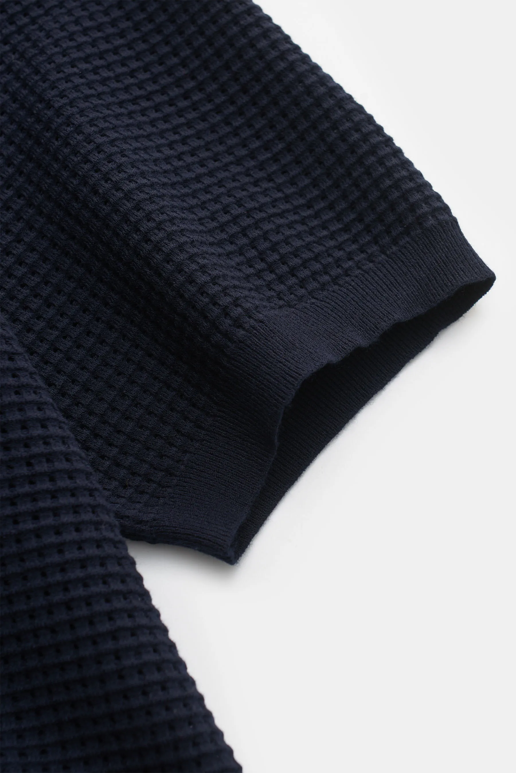 Orlebar Brown - Herren - Kurzarm-Strickpolo 'Roddy' navy – Bild 4