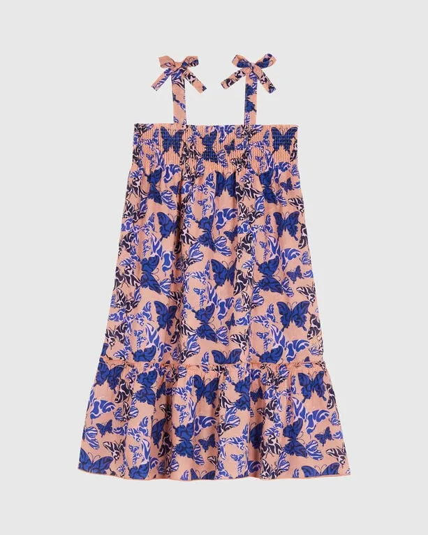 Vilebrequin - Disco Butterfly Kleid Aus Bio-baumwollvoile Für Mädchen - Kleid - Gloss - Rosa - Größe 10 Vilebrequin - Disco Butterfly Kleid Aus Bio-baumwollvoile Für Mädchen - Kleid - Gloss - Rosa - Größe 10