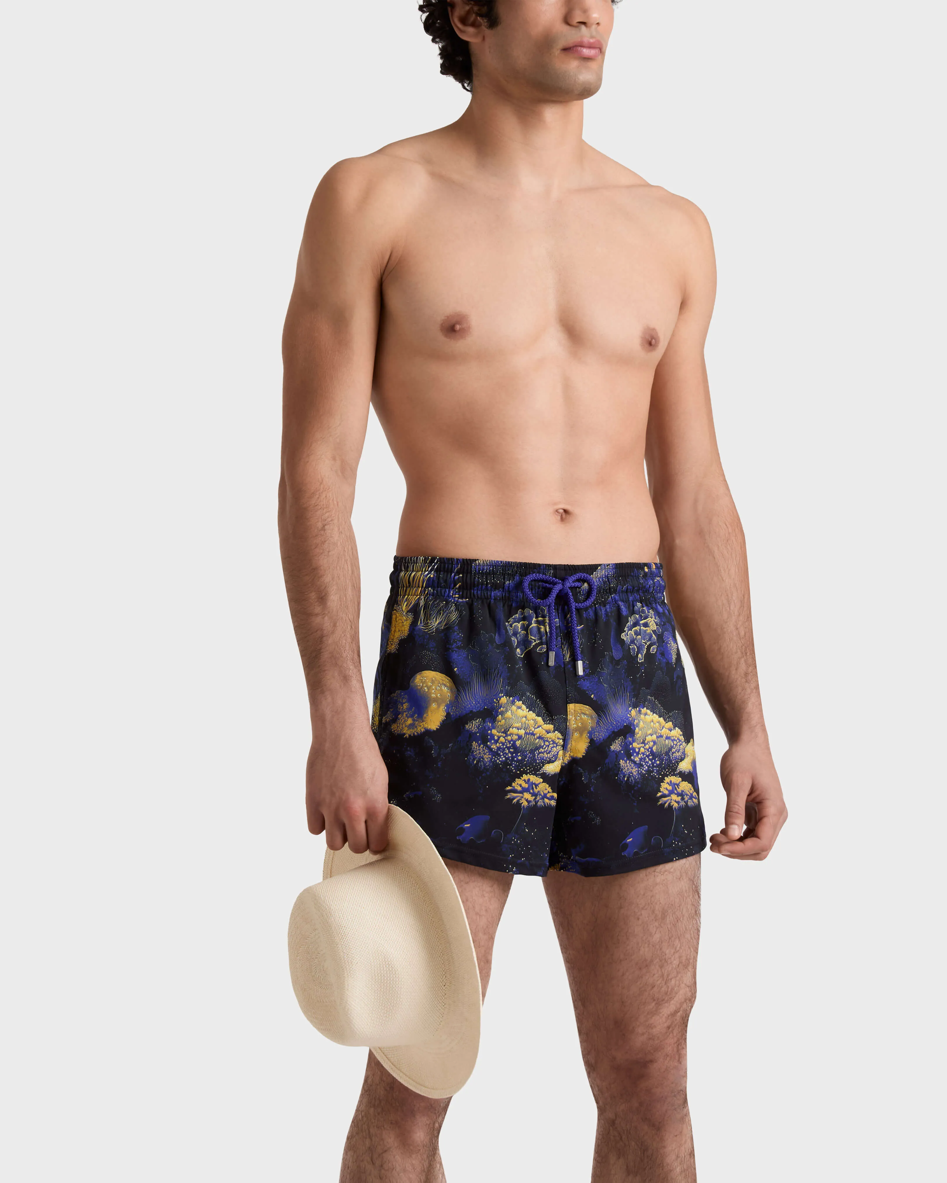 Vilebrequin - Kurze Coral Reef Stretch-badeshorts Für Herren - Bademode - Manta - Schwarz - Größe XXL – Bild 3
