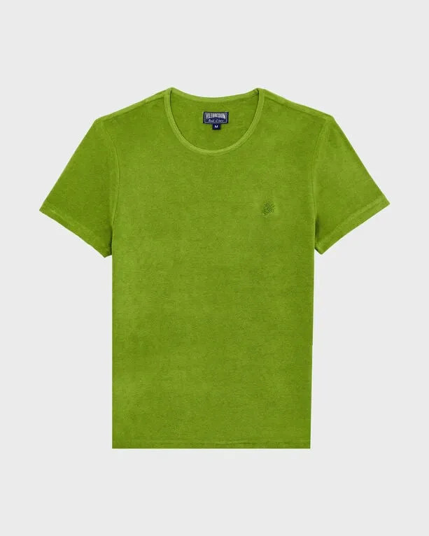 Vilebrequin - Einfarbiges Unisex-t-shirt Aus Frottee - T-shirt - Tiramisu - Grün - Größe L Vilebrequin - Einfarbiges Unisex-t-shirt Aus Frottee - T-shirt - Tiramisu - Grün - Größe L