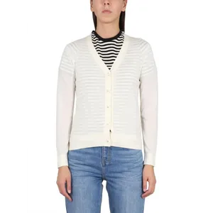 Tory Burch - Simone Cardigan - Größe L - weiß Tory Burch - Simone Cardigan - Größe L - weiß