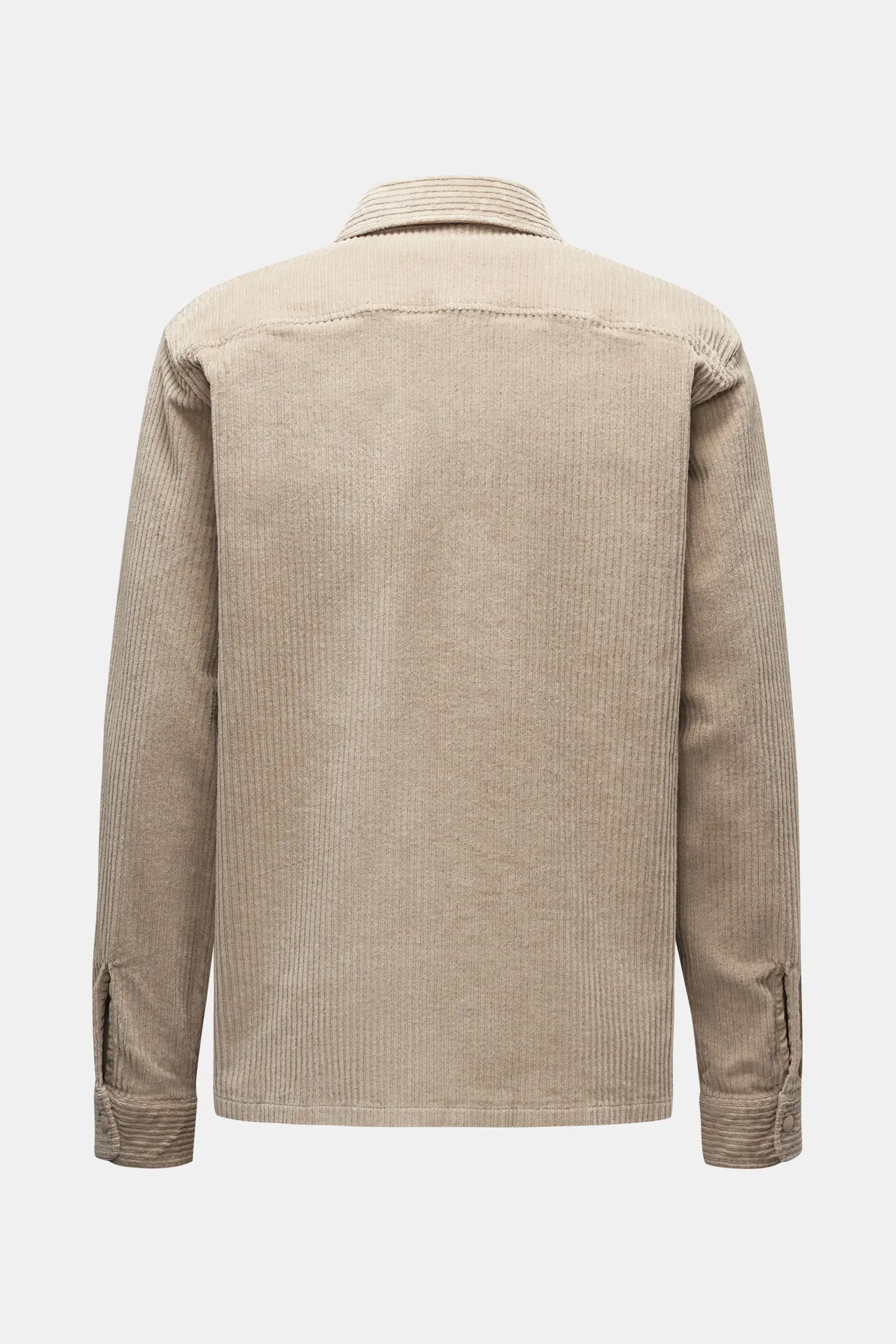 04651/ A trip in a bag - Herren - Cord-Overshirt 'Oyster' beige – Bild 3