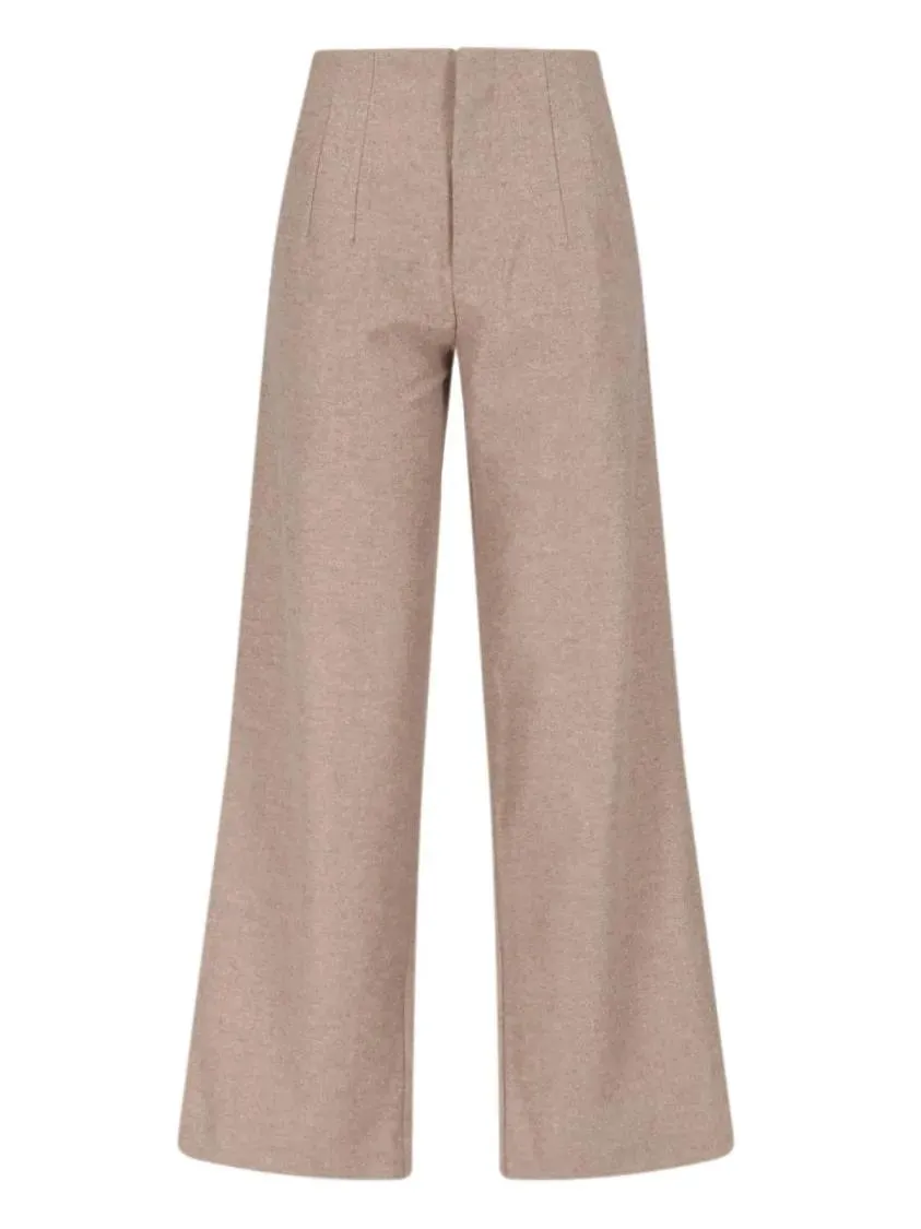 Niccolò Pasqualetti - "Tegola" Palazzo Trousers In Beige - Größe S - beige Niccolò Pasqualetti - "Tegola" Palazzo Trousers In Beige - Größe S - beige