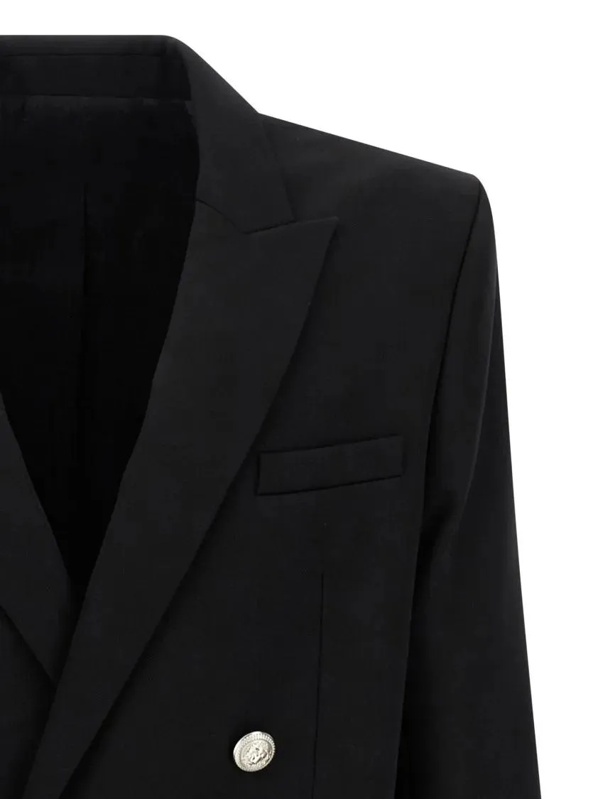 Balmain - Grain De Poudre Blazer - Größe 52 - schwarz – Bild 3
