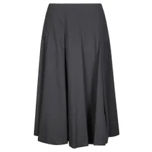 STEFANO MORTARI - Black Flared Skirt With Low Pleats - Größe 40 - schwarz STEFANO MORTARI - Black Flared Skirt With Low Pleats - Größe 40 - schwarz