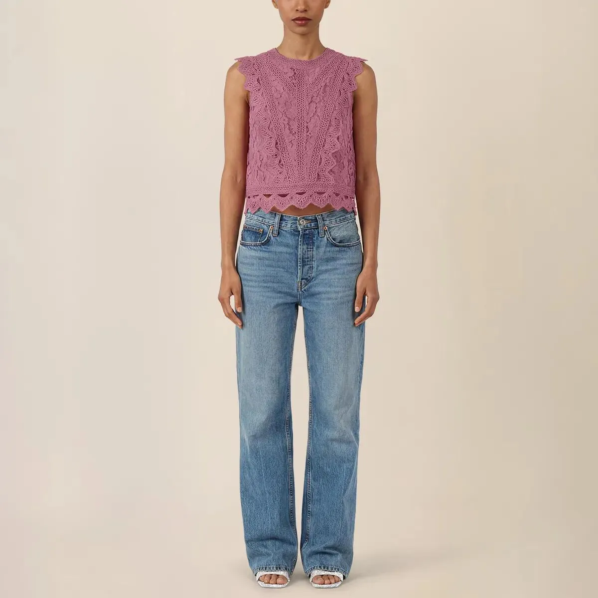 Apart - Spitzentop - Größe 42 - rosa – Bild 4