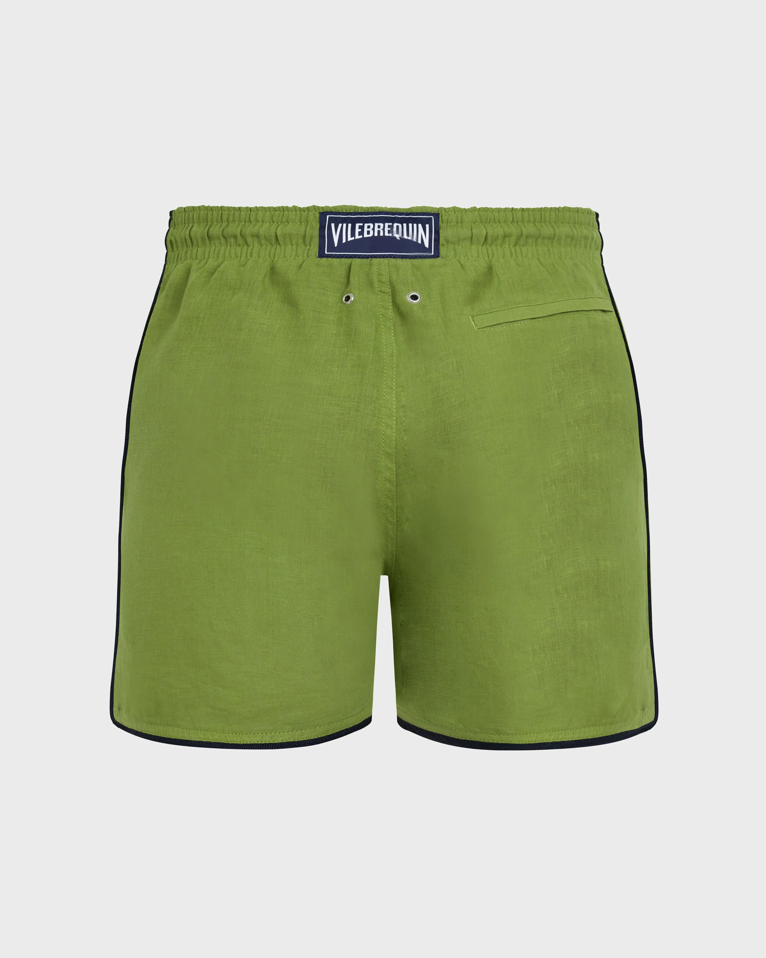 Vilebrequin - Solid Badeshorts Aus Leinen Für Herren - Bademode - Mallorca - Grün - Größe M – Bild 2