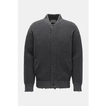 Laneus - Herren - Strickblouson %27Bouclé Bomber%27 grau Laneus - Herren - Strickblouson %27Bouclé Bomber%27 grau