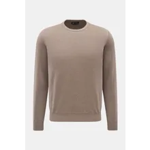 Colombo - Herren - Cashmere Rundhalspullover taupe Colombo - Herren - Cashmere Rundhalspullover taupe