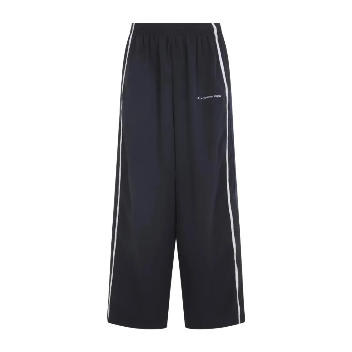 Balenciaga - Relaxed Wide-Leg Trousers With Contrasting Side St - Größe 48 - schwarz Balenciaga - Relaxed Wide-Leg Trousers With Contrasting Side St - Größe 48 - schwarz