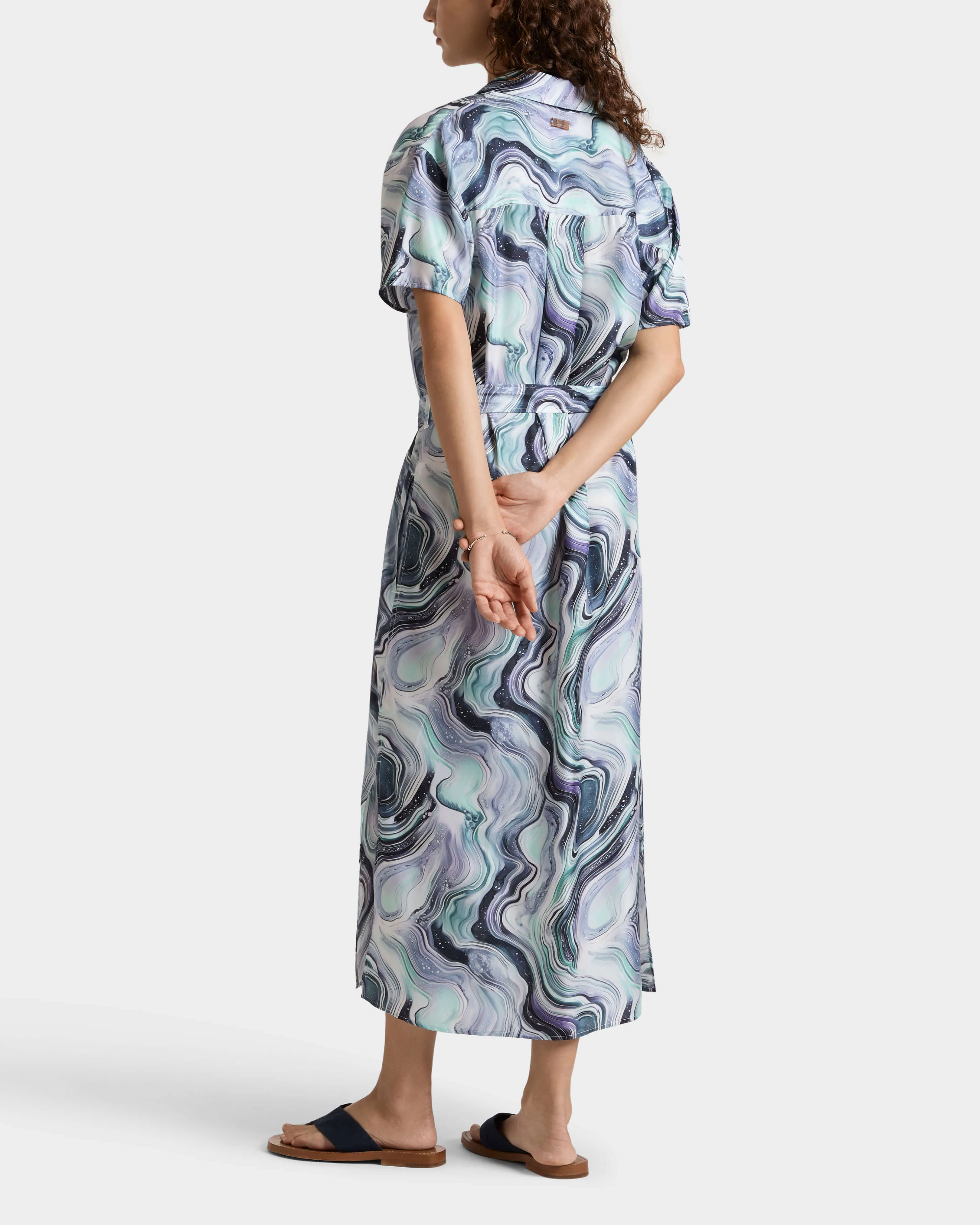 Vilebrequin - Langes Marble Hemdkleid Aus Seide Für Damen - Kleid - Loucia - Weiss - Größe S – Bild 4