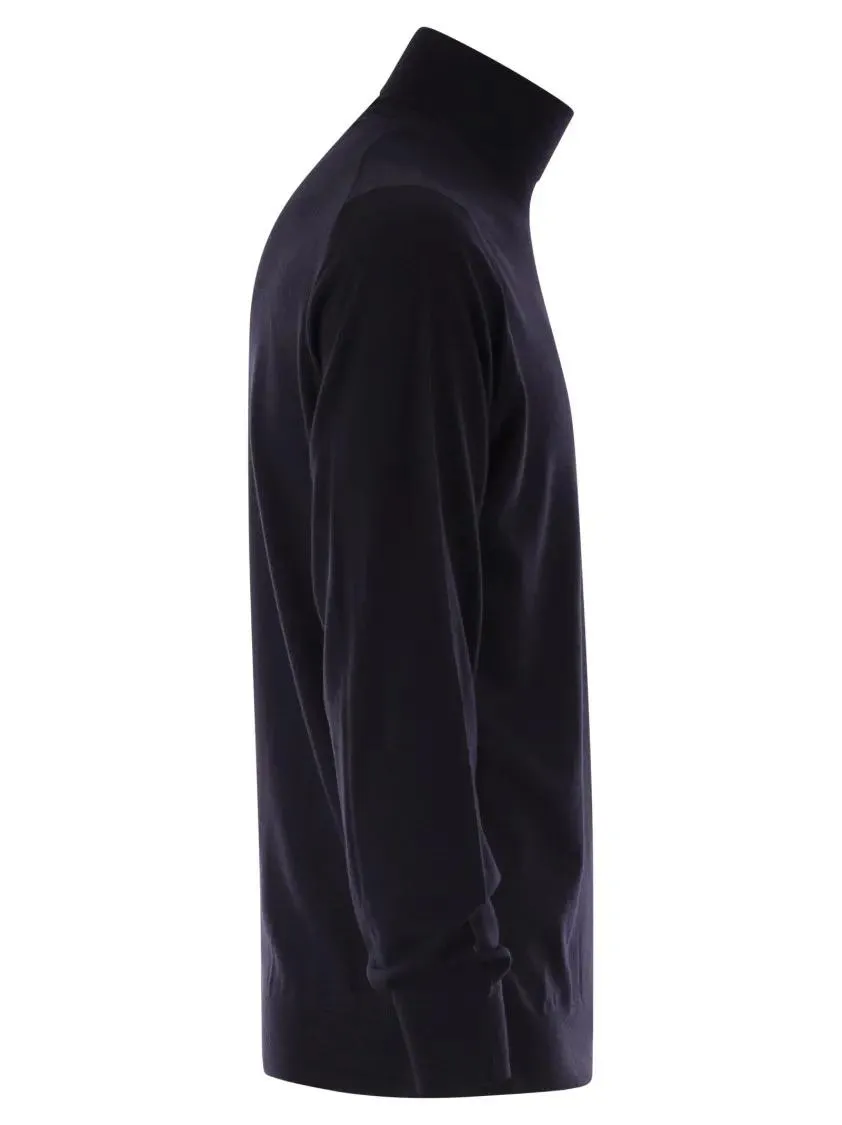 Fedeli - Superfine Wool Turtleneck Derby - Größe 56 - schwarz – Bild 3
