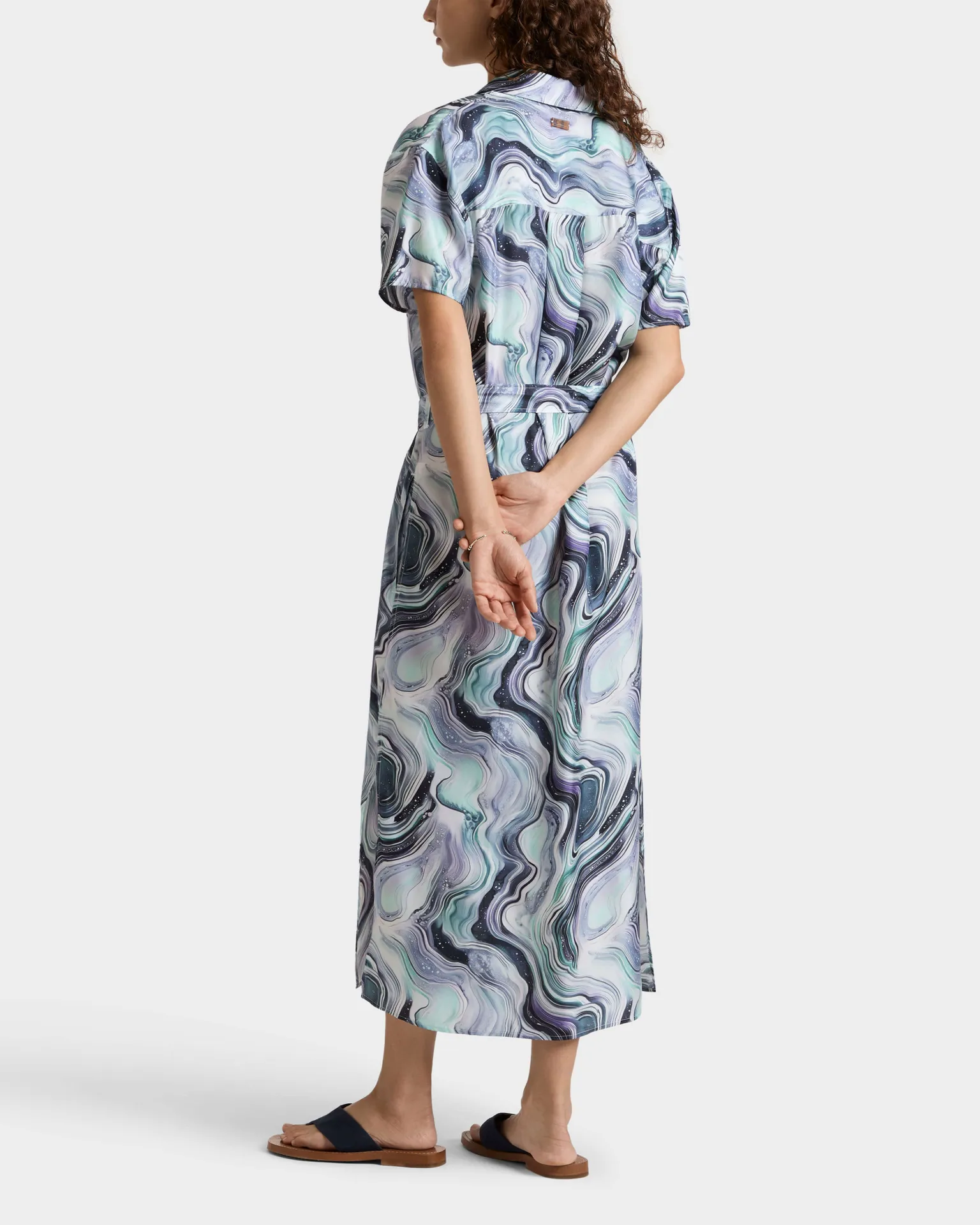 Vilebrequin - Langes Marble Hemdkleid Aus Seide Für Damen - Kleid - Loucia - Weiss - Größe XS – Bild 4