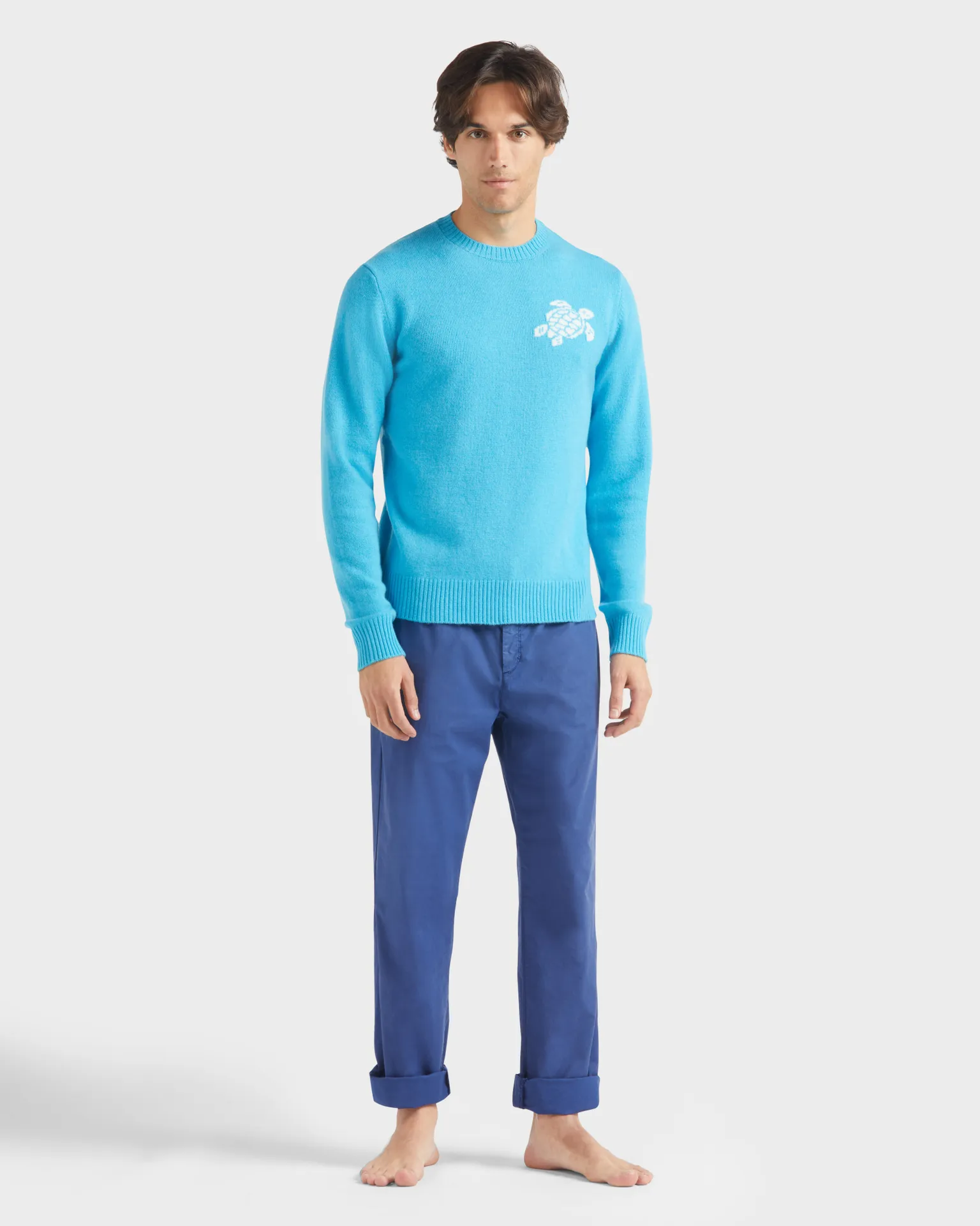 Vilebrequin - Turtle Pullover Aus Kaschmir Und Wolle Für Herren - Pullover - Rayol - Blau - Größe XXL – Bild 3