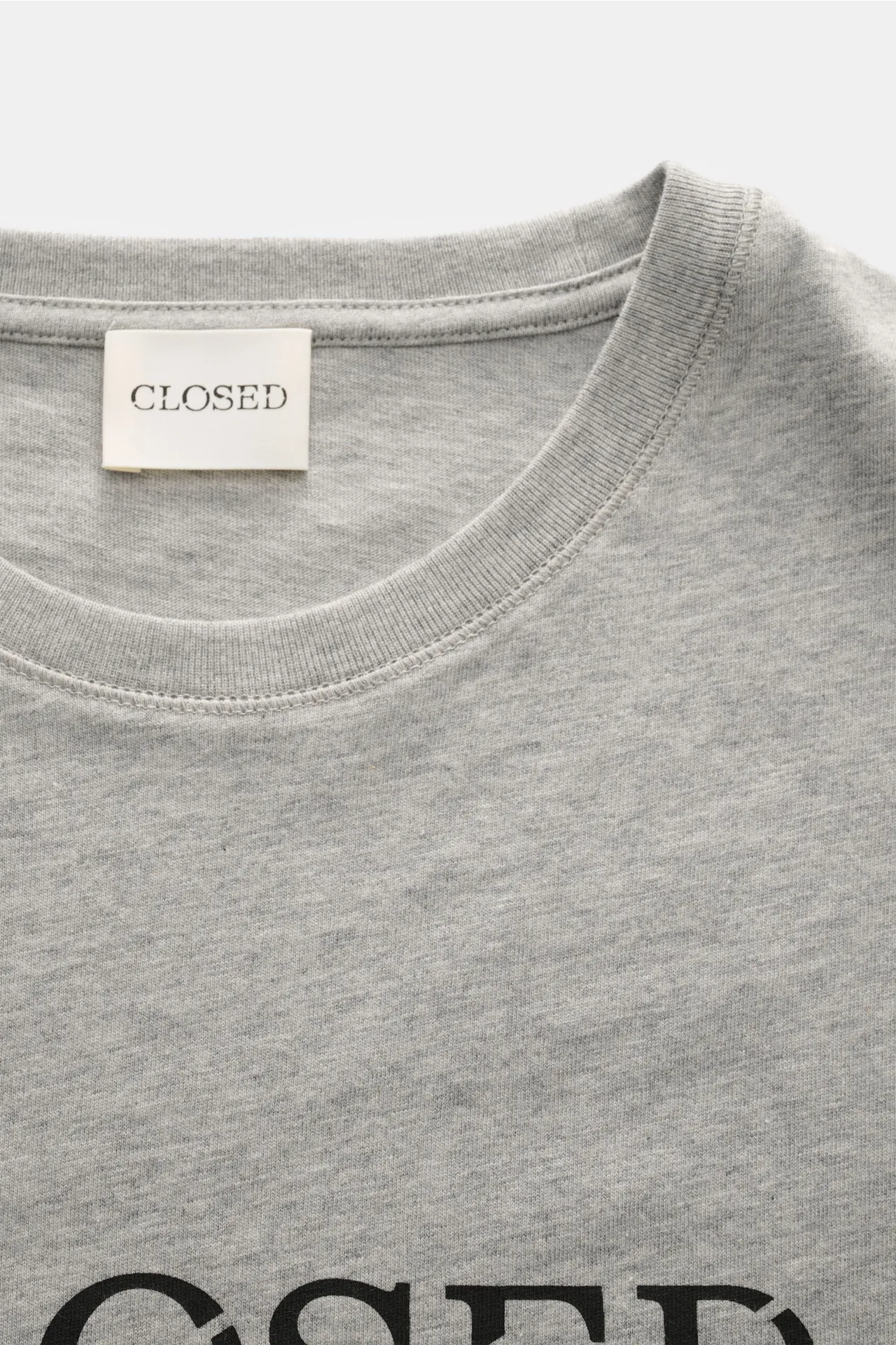 Closed - Herren - Rundhals-T-Shirt grau meliert – Bild 2